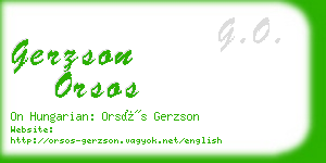 gerzson orsos business card
