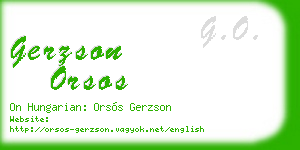 gerzson orsos business card